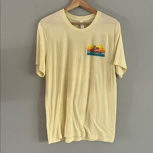 Lee Family Farms Women’s Soft Yellow Tee with Graphic Canvas Cotton Large
